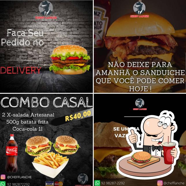 Hambúrguer em Cheff Lanches