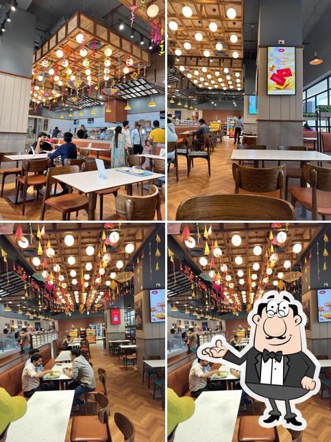 The interior of Haldiram's- AIRIA MALL, Gurugram