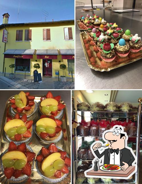 La cibo e esterno del ristorante