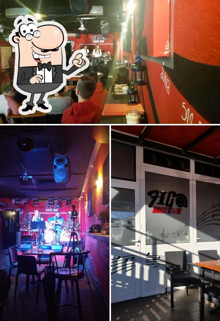 Gli interni di Figa Rock bar