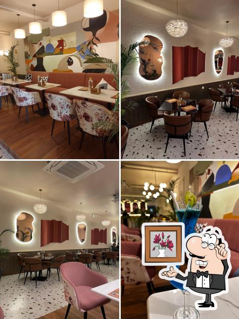 The interior of Refections Cafe, Patiala