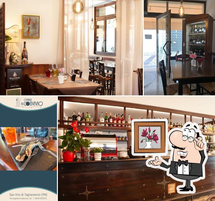 Dai un'occhiata agli interni di Osteria Al Convivio