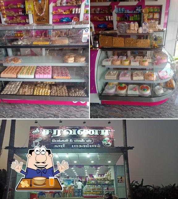 The picture of SRI SARAVANA BAKERY & SWEETS’s food and exterior