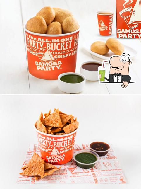Enjoy a beverage at Samosa Party