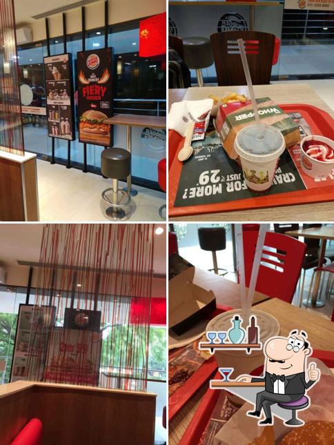 Take a seat at one of the tables at Burger King