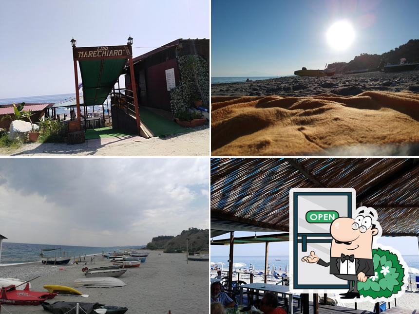 Goditi la vista dall'area esterna di Lido Marechiaro