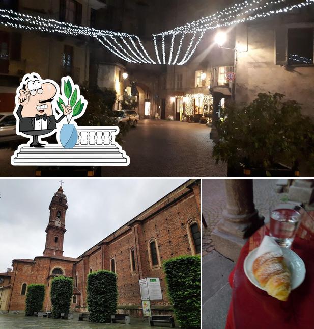 Tra le varie cose da Il Salotto Saluzzo si possono trovare la esterno e cibo