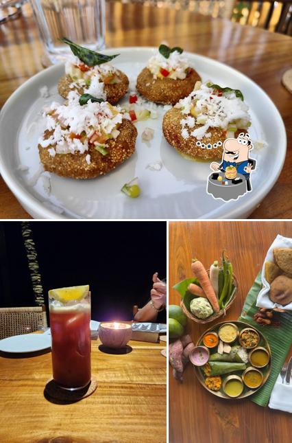 The picture of Slow Tide’s food and dining table