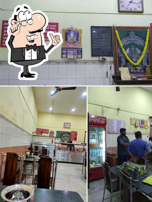 The interior of Sree Apoorva Classic Pure Veg Restaurant
