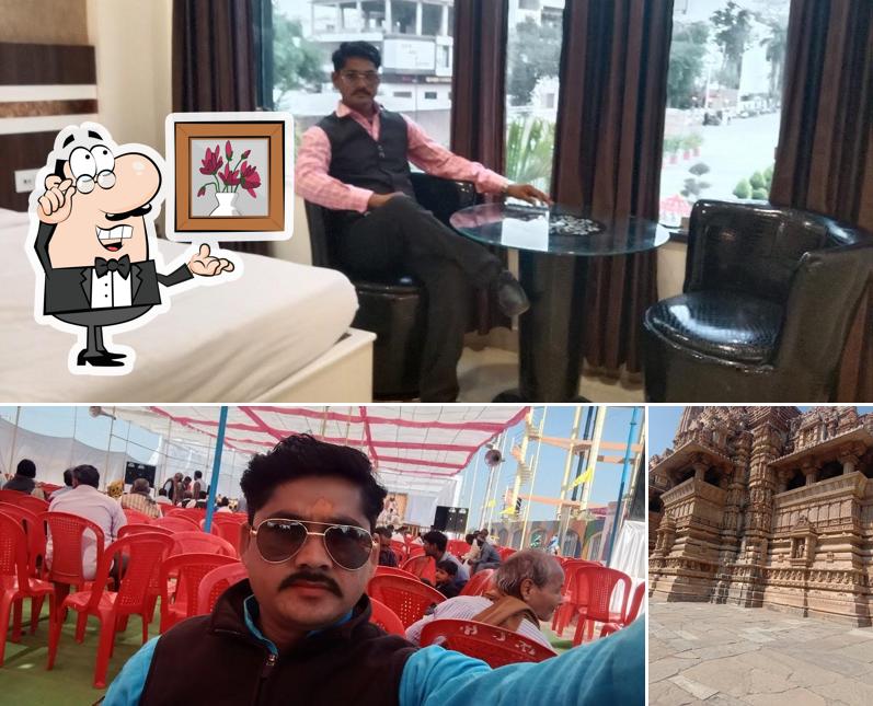 Take a look at the picture depicting interior and food at Bindas Dhaba