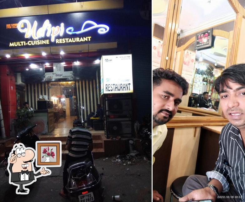 The interior of New Udipi Restaurant