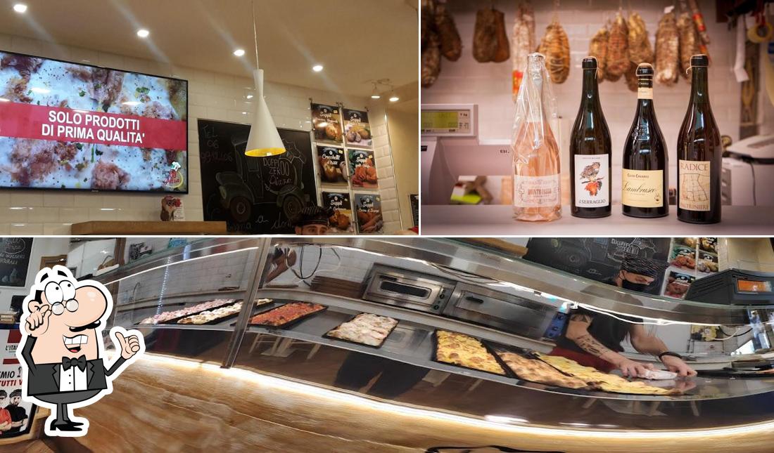 Doppiozero Pizza in Teglia si caratterizza per la interni e bevanda