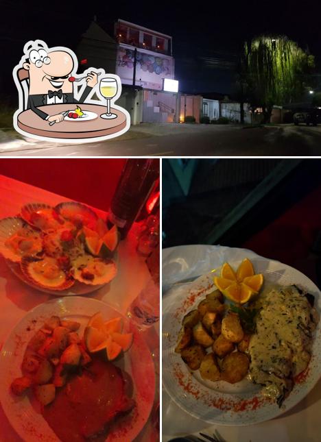 A foto da comida e exterior no Bistrô Panorâmico