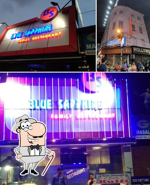The exterior of Blue Sapphire Family Restaurant