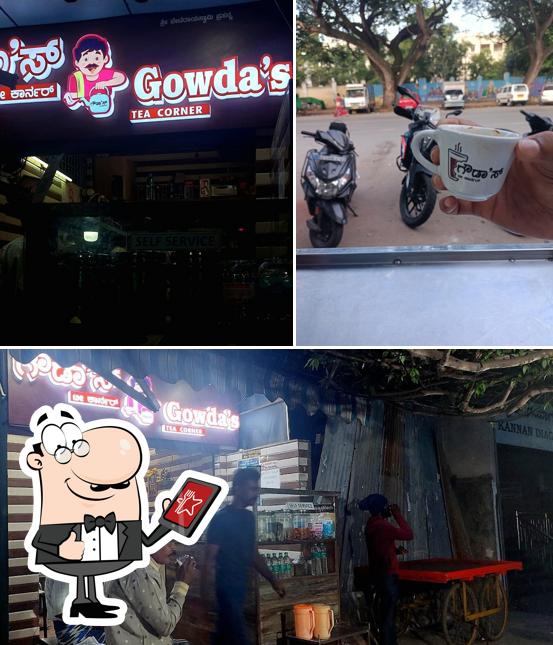 The exterior of Gowda's tea Corner