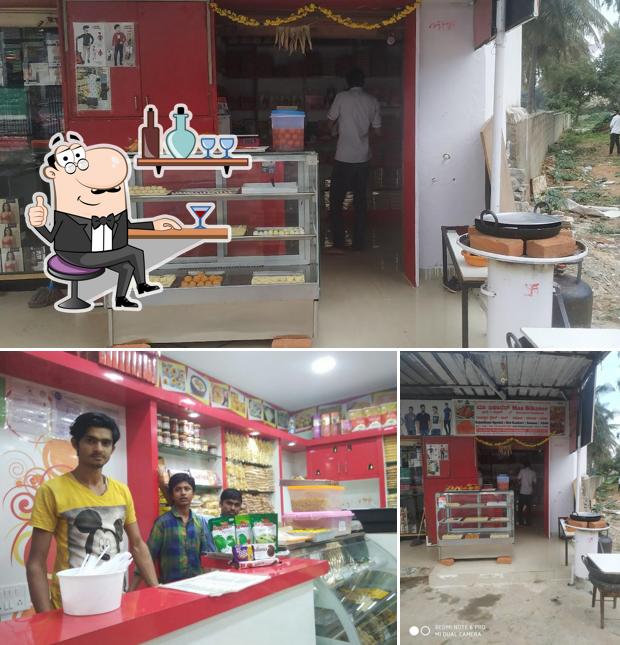 The interior of Maa Bikaner sweets and namkeen