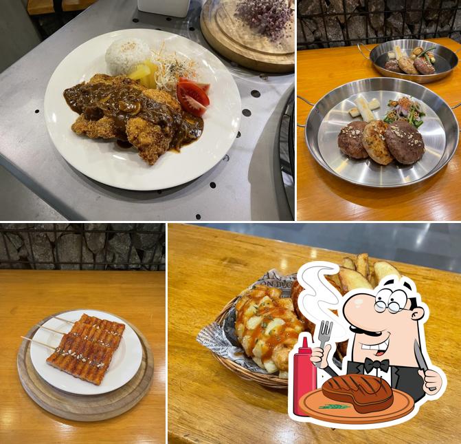 Order meat meals at K-Street Restaurants