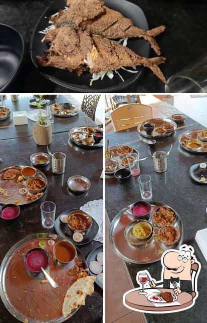 Order meat dishes at GOMANTAK FAMILY RESTAURANT
