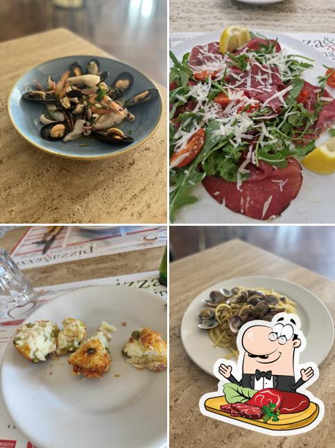 Carpaccio di manzo al pizza & pizza
