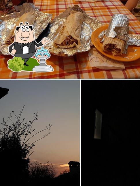 Questa è la immagine che mostra la esterno e cibo di Casablanca
