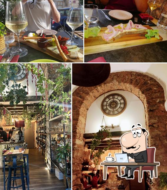 Gli interni di Il Calice dei Grulli. Enoteca a Catania
