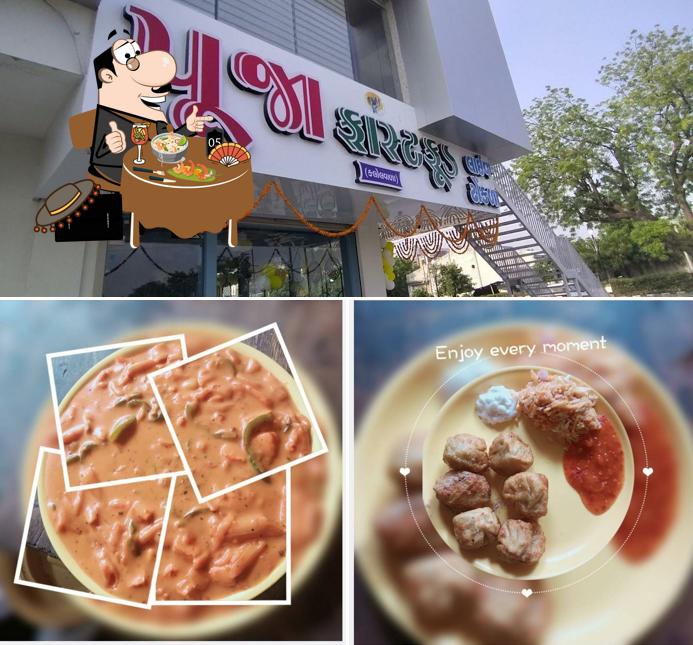 Take a look at the picture depicting food and exterior at Pooja Fast Food