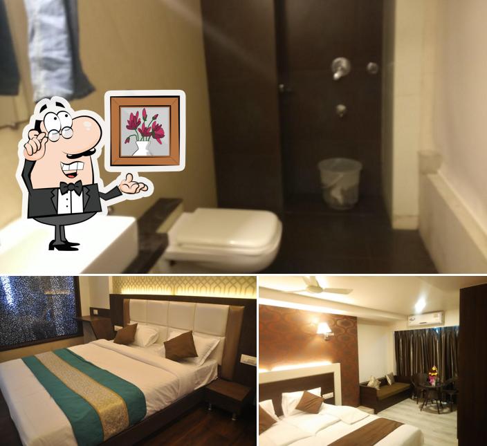 The interior of Hotel Sai Residency