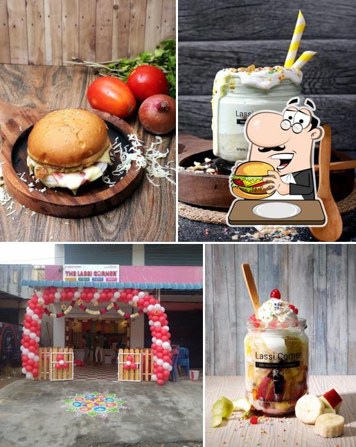 Order a burger at The Lassi Corner