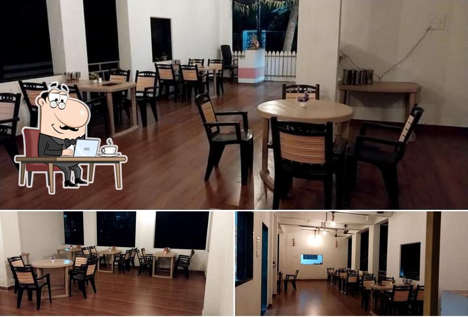 The interior of The golden sand restaurant's