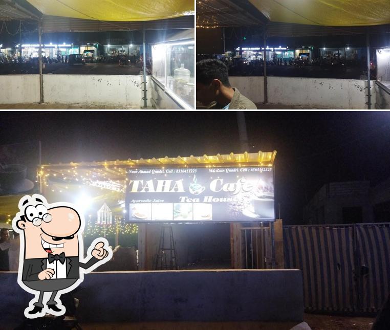The exterior of Taha Cafe tea house