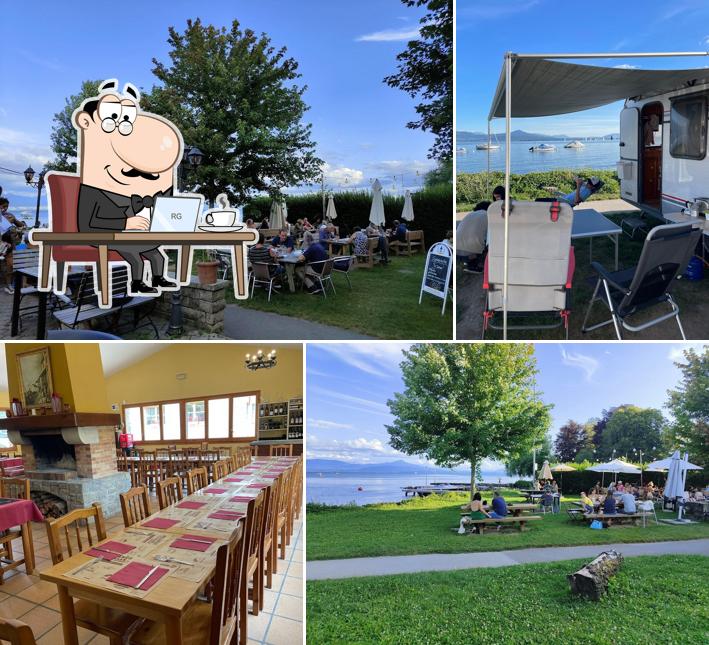Gli interni di Restaurant du Camping de Rolle