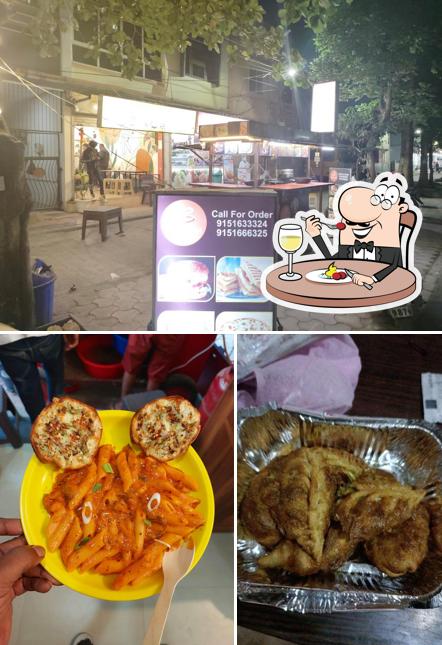 The picture of food and exterior at Cheezah Foods
