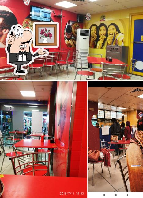 The interior of Domino's Pizza Khosbagan, Bardhaman