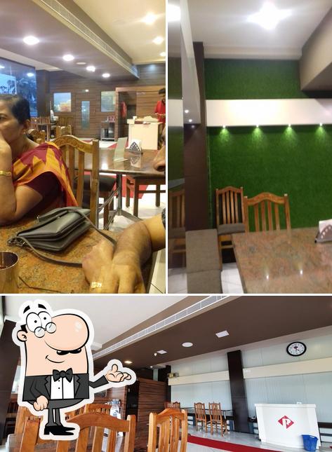 The interior of Pisharody's Veg Restaurant