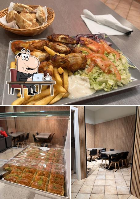 La immagine della interni e cibo di İstanbul Orbassano Pizza e Kebap