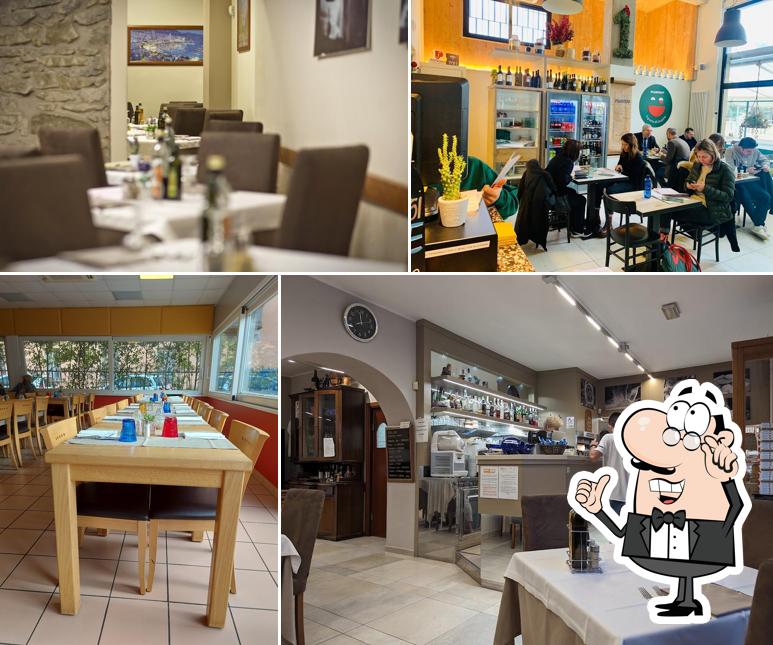 Gli interni di Pizzeria e Osteria del Bagio