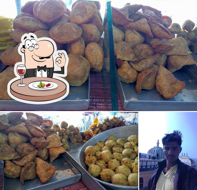The picture of food and exterior at Bhagya Laxmi Hotel