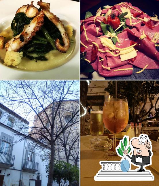 Questa è la foto che presenta la esterno e cibo di Sartoria Del Gusto