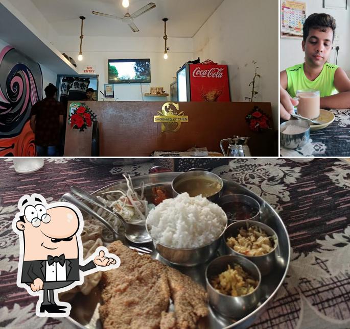This is the image showing interior and food at Shobha's kitchen