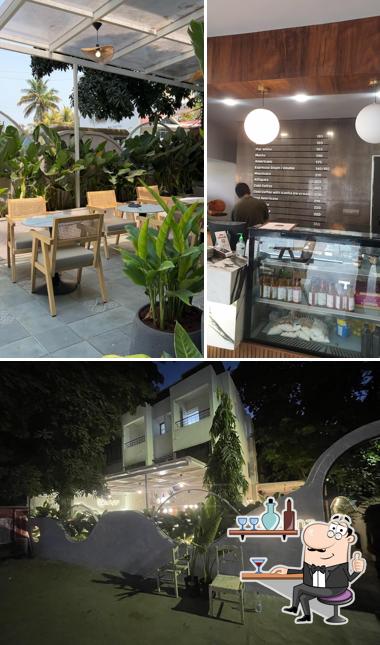 The restaurant's interior and exterior