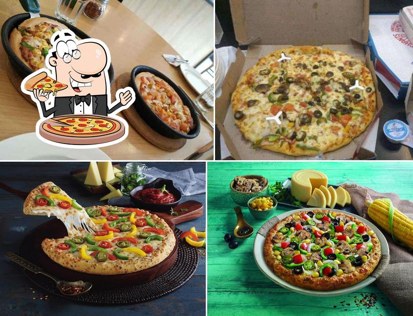 At Domino's Pizza, you can try pizza