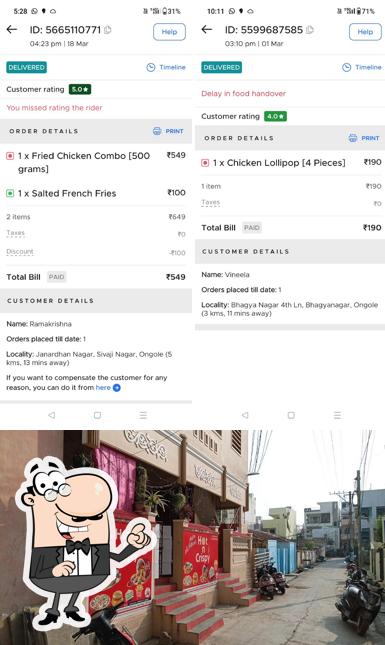 The image of Hot N Crispy’s interior and exterior