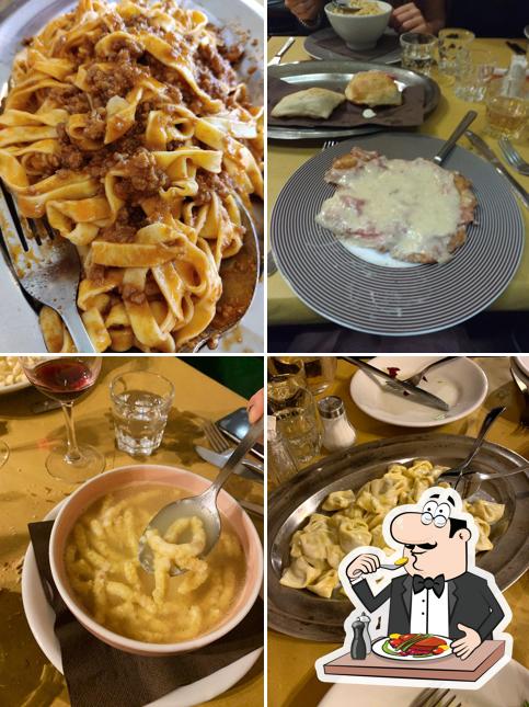 Platti al Trattoria Bolognese da Mauro