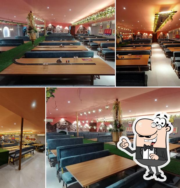 The interior of Vegetrainian - The Train Restaurant