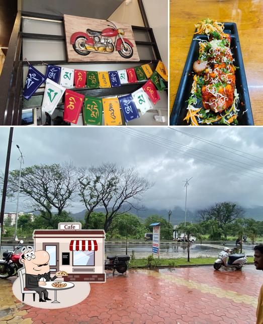 The restaurant's exterior and food