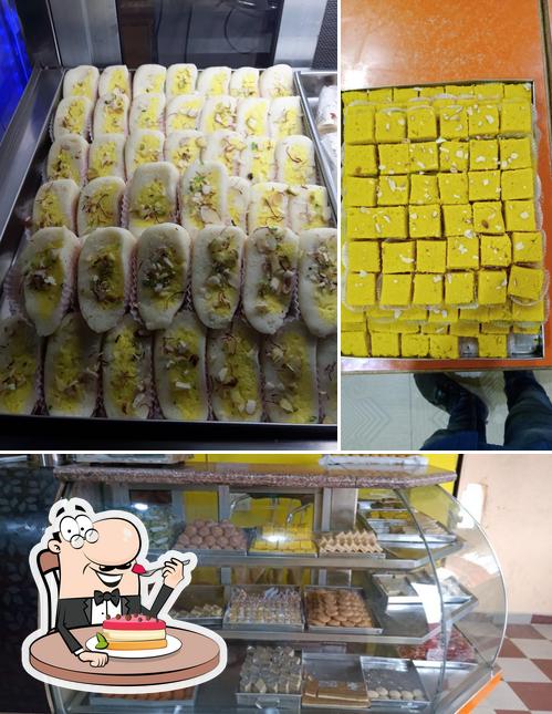 Maa Laxmi Sweets serves a selection of desserts