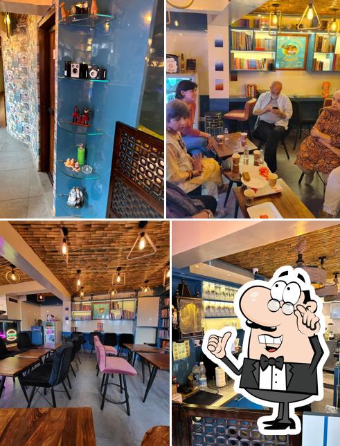 The interior of Brews & Books Cafe