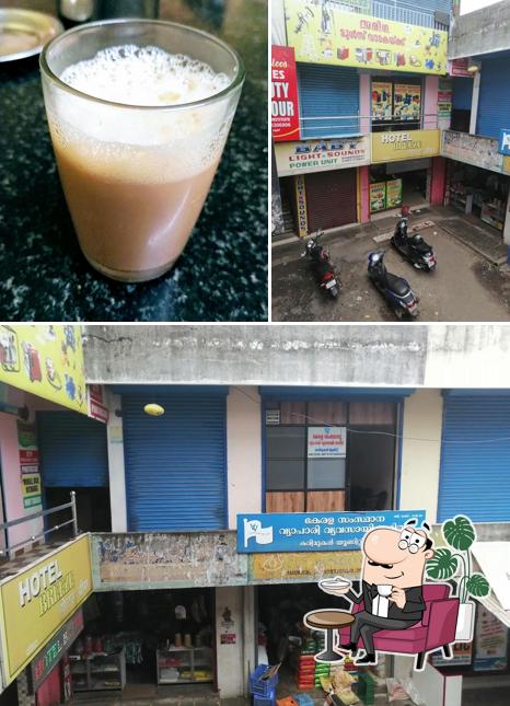 Take a look at the picture showing interior and beverage at Hotel Breeze