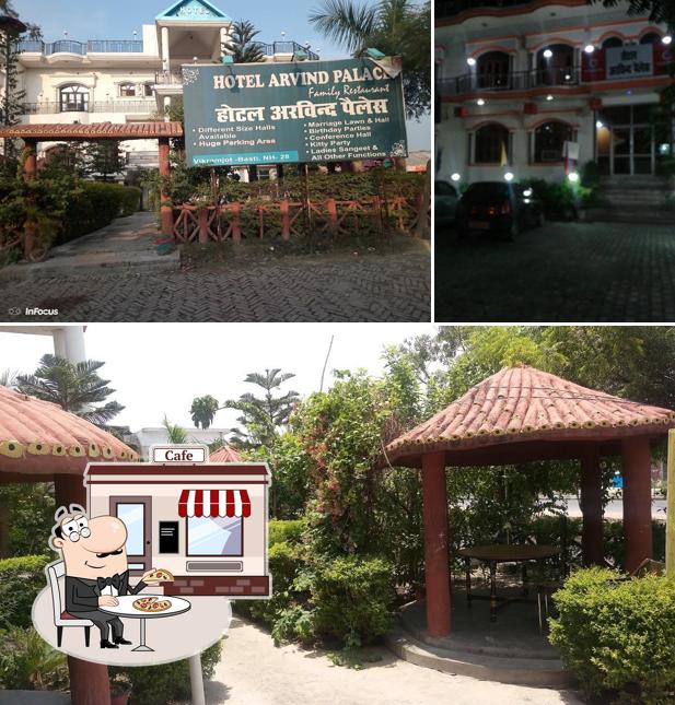 The exterior of HOTEL ARVIND PALACE