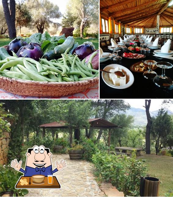 Dai un’occhiata alla immagine che presenta la cibo e esterno di Agriturismo Su Pinnettu Olzai